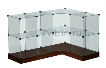 Стеклянный прилавок-витрина для продажи конфет угловой