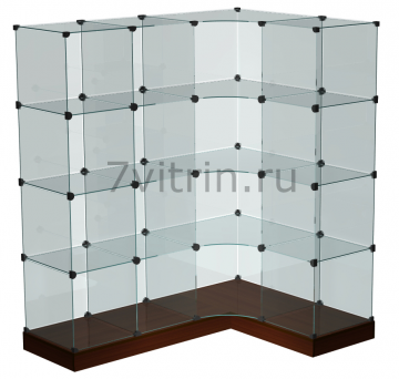 Стеклянная куб витрина для продажи конфет угловая