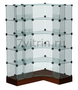 Стеклянная куб витрина для продажи конфет угловая
